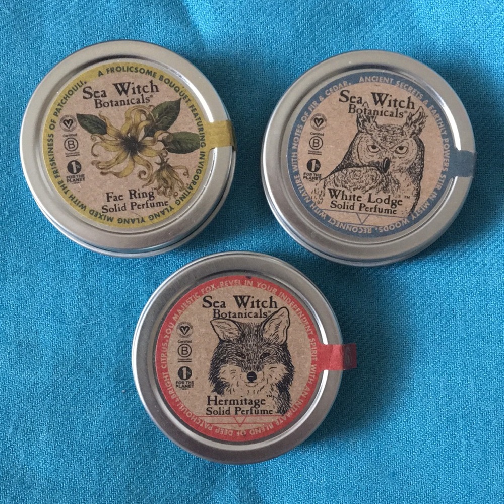 Solid perfumes by Sea Witch Botanicals